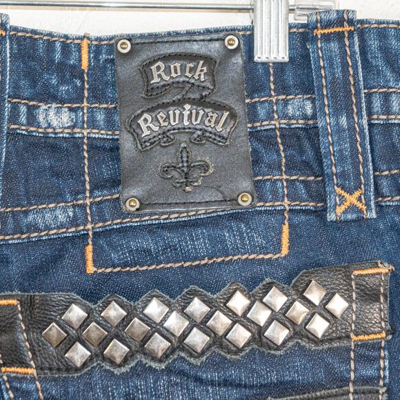 Rock Revival Men's size 36 Sid Straight Leg Denim Jeans (fit 37x31) - Picture 10 of 15